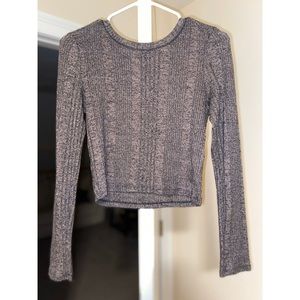 Rustic Brown Crop Sweater
